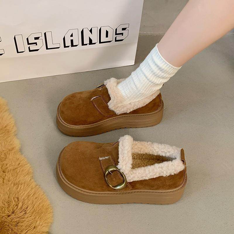 厚底加绒豆豆勃肯鞋女2026新款秋冬季乐福鞋博肯棉鞋子保暖雪地靴,女鞋,勃肯鞋/软木鞋,淘宝优惠券,粉丝福利购,淘宝优惠卷
