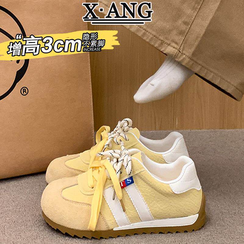 真皮德训鞋女款软底不累脚鞋子女百搭小白鞋休闲运动鞋阿甘鞋单鞋