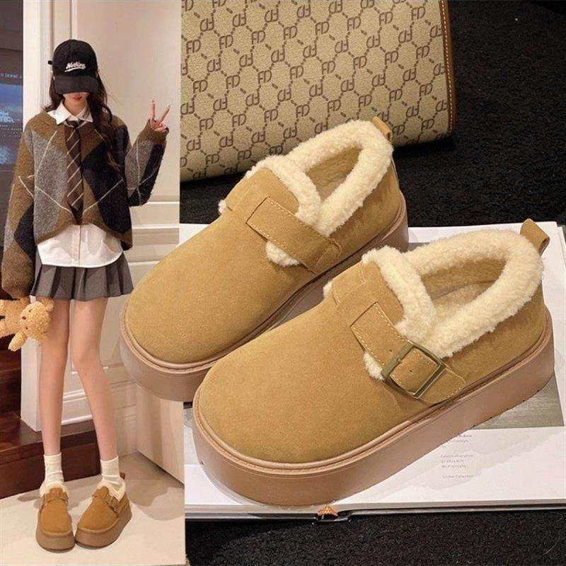 复古勃肯鞋女冬加绒2026新款厚底增高乐福鞋保暖女鞋雪地靴棉鞋,女鞋,勃肯鞋/软木鞋,淘宝优惠券,粉丝福利购,淘宝优惠卷