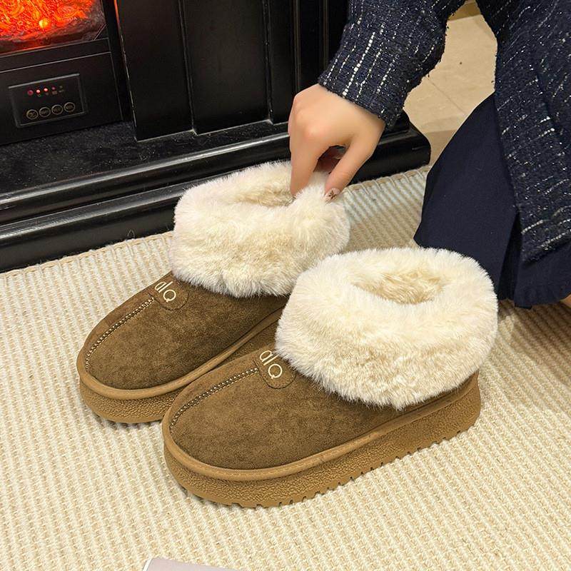 哈尔滨翻毛绒雪地靴女厚底防滑面包短靴大棉鞋抗寒保暖外穿毛毛鞋,女鞋,时尚雪地靴,淘宝优惠券,粉丝福利购,淘宝优惠卷