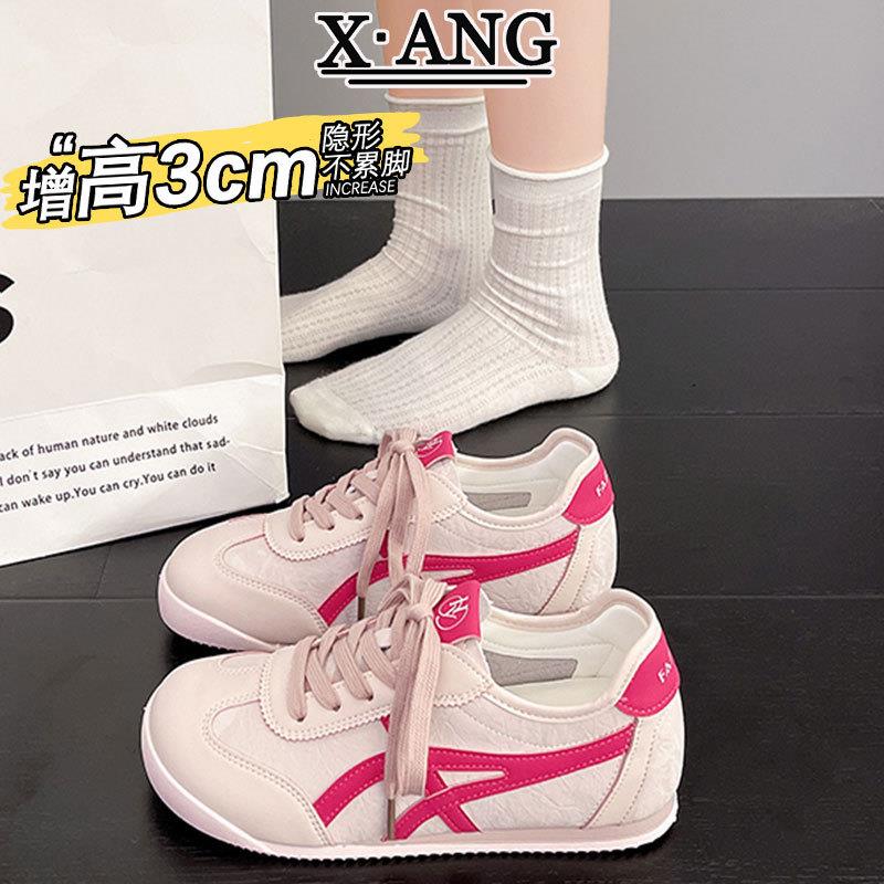 牛皮版系带德训鞋子女鞋夏季透气薄款休闲运动鞋软底不累脚阿甘鞋