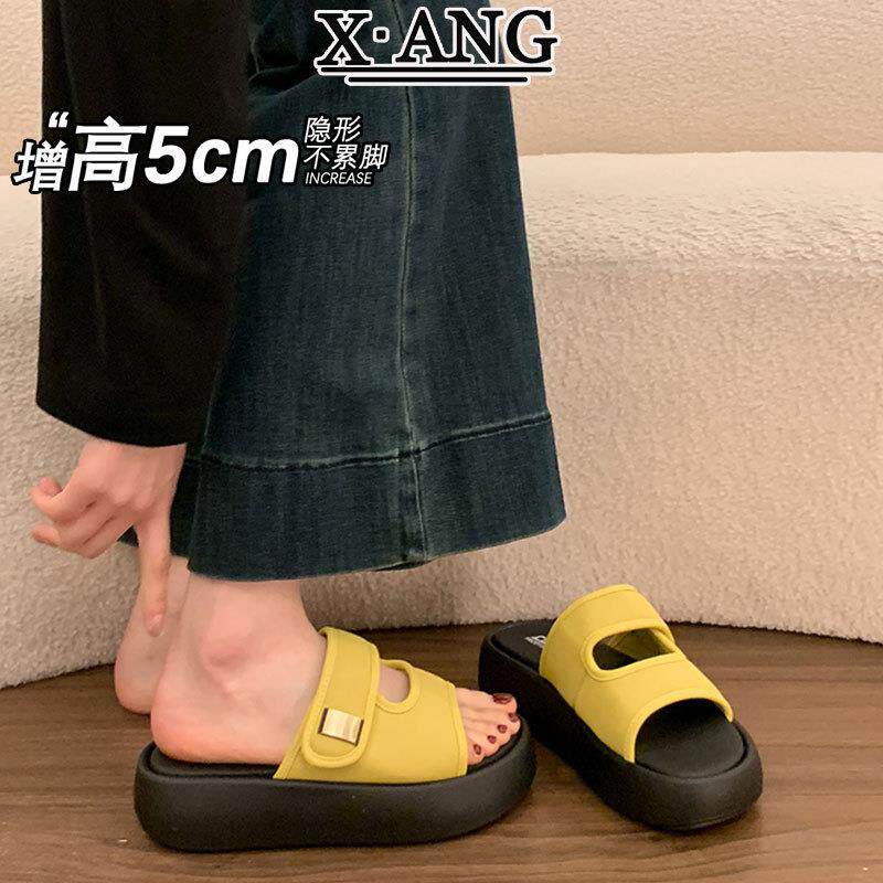 现货超软厚底踩屎感拖鞋女夏季可外穿配裙子度假不累脚沙滩凉拖鞋