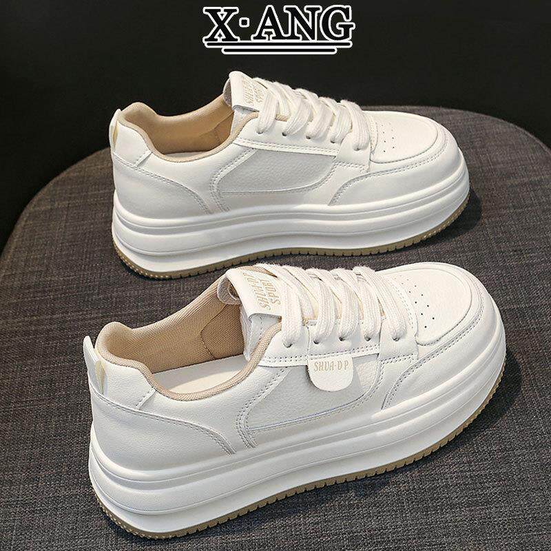 头层牛皮鞋子女厚底小白鞋2026春夏季新款休闲运动鞋女款百搭板鞋