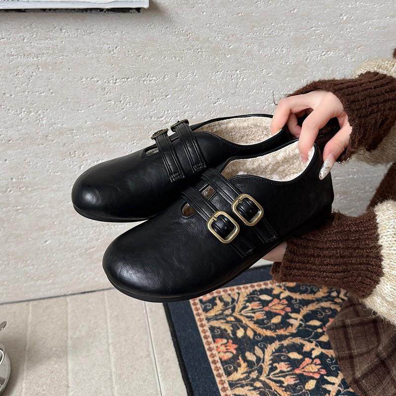 法式丑萌复古加绒保暖平底勃肯鞋女款2026新款冬季英伦风加厚棉鞋,女鞋,勃肯鞋/软木鞋,淘宝优惠券,粉丝福利购,淘宝优惠卷