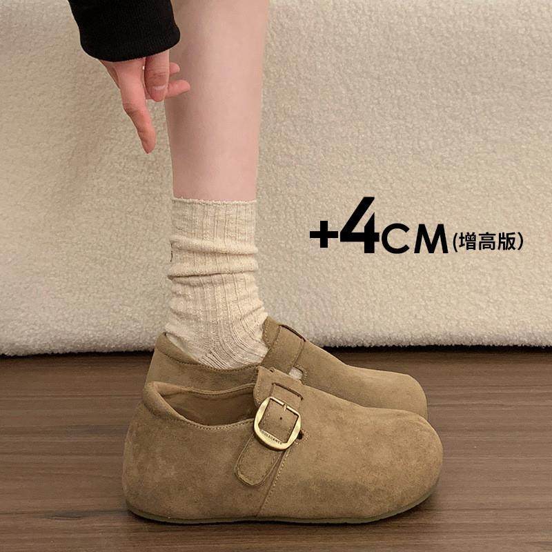 厚底内增高勃肯鞋女2026新款春季女鞋子复古爆款百搭豆豆乐福单鞋,女鞋,勃肯鞋/软木鞋,淘宝优惠券,粉丝福利购,淘宝优惠卷