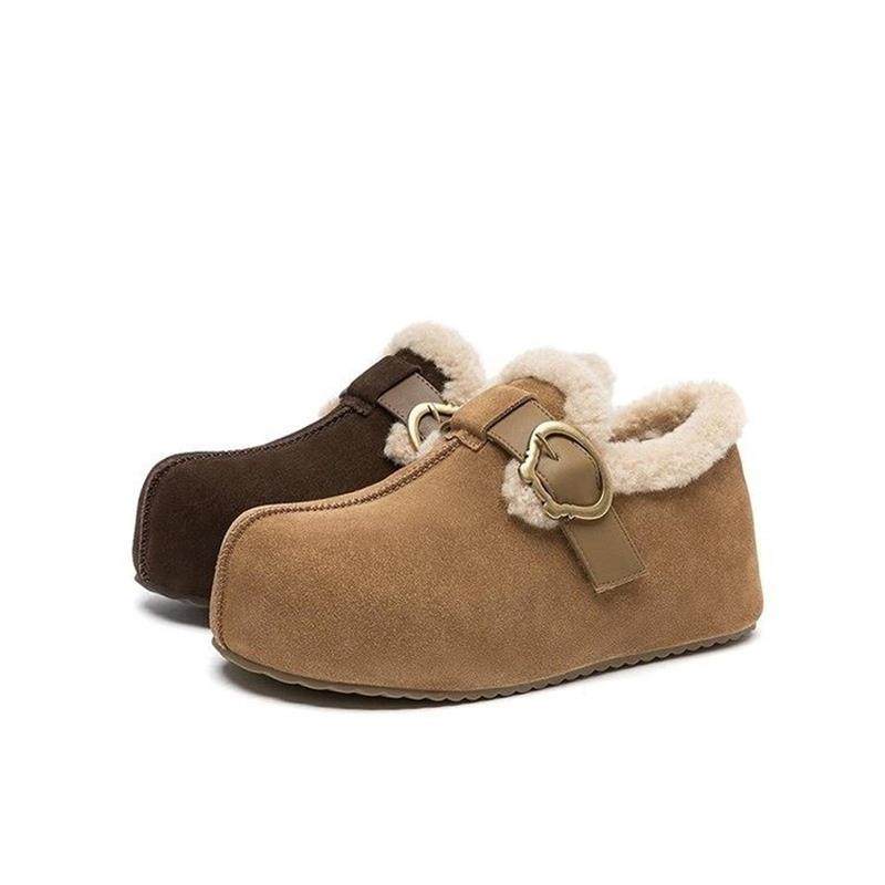 复古厚底勃肯鞋女2026秋冬新款加绒毛毛拖鞋通勤包头半托懒人棉鞋,女鞋,勃肯鞋/软木鞋,淘宝优惠券,粉丝福利购,淘宝优惠卷
