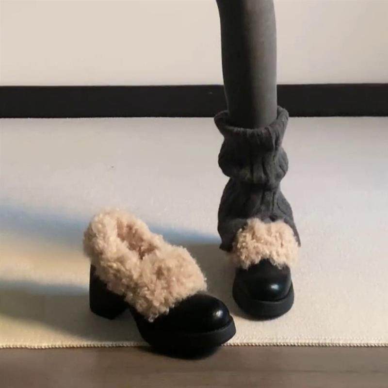 小众厚底玛丽珍鞋女2026年新款百搭厚底增高加绒加厚保暖毛毛棉鞋,女鞋,玛丽珍鞋,淘宝优惠券,粉丝福利购,淘宝优惠卷