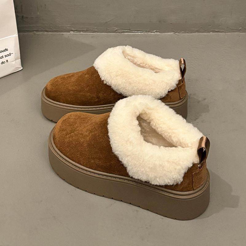 2026新款一脚蹬加绒毛毛鞋厚底雪地靴冬季防滑加厚保暖棉拖鞋女款,女鞋,毛毛鞋,淘宝优惠券,粉丝福利购,淘宝优惠卷