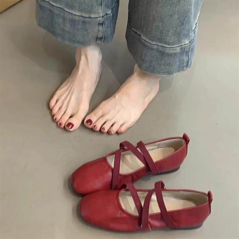超软~韩国奶奶瓢鞋不累脚芭蕾舞平底单鞋女交叉带方头玛丽珍鞋春,女鞋,时尚芭蕾鞋,淘宝优惠券,粉丝福利购,淘宝优惠卷