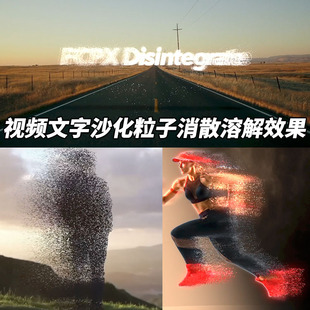 FCPX插件Disintegrate视频图片文字沙化粒子消散溶解效果
