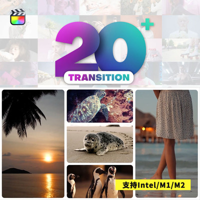 FCPX插件MultiScreen Transitions画面分屏平滑过渡转场预设22个