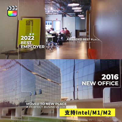 FCPX插件Parallax Timeline现代视差效果图文展示模板