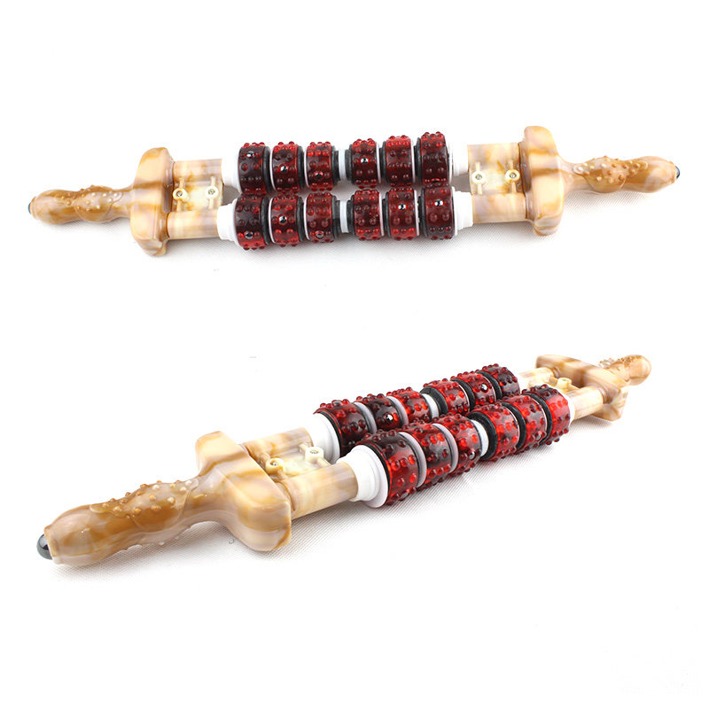 双排魔力滚轮磁疗按摩棒器 背部颈椎腰椎腿部保健经络 特价包邮