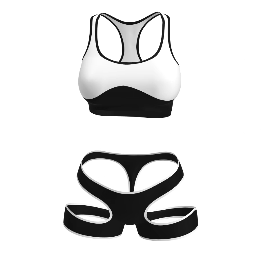 性感内衣运动套装女撞色吊带背心提臀镂空性感辣妹风泡温泉比基尼