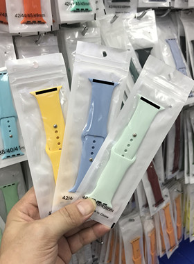 新配色适用苹果iwatchS10华强北35MM运动硅胶S9e手表带HK11ProMax