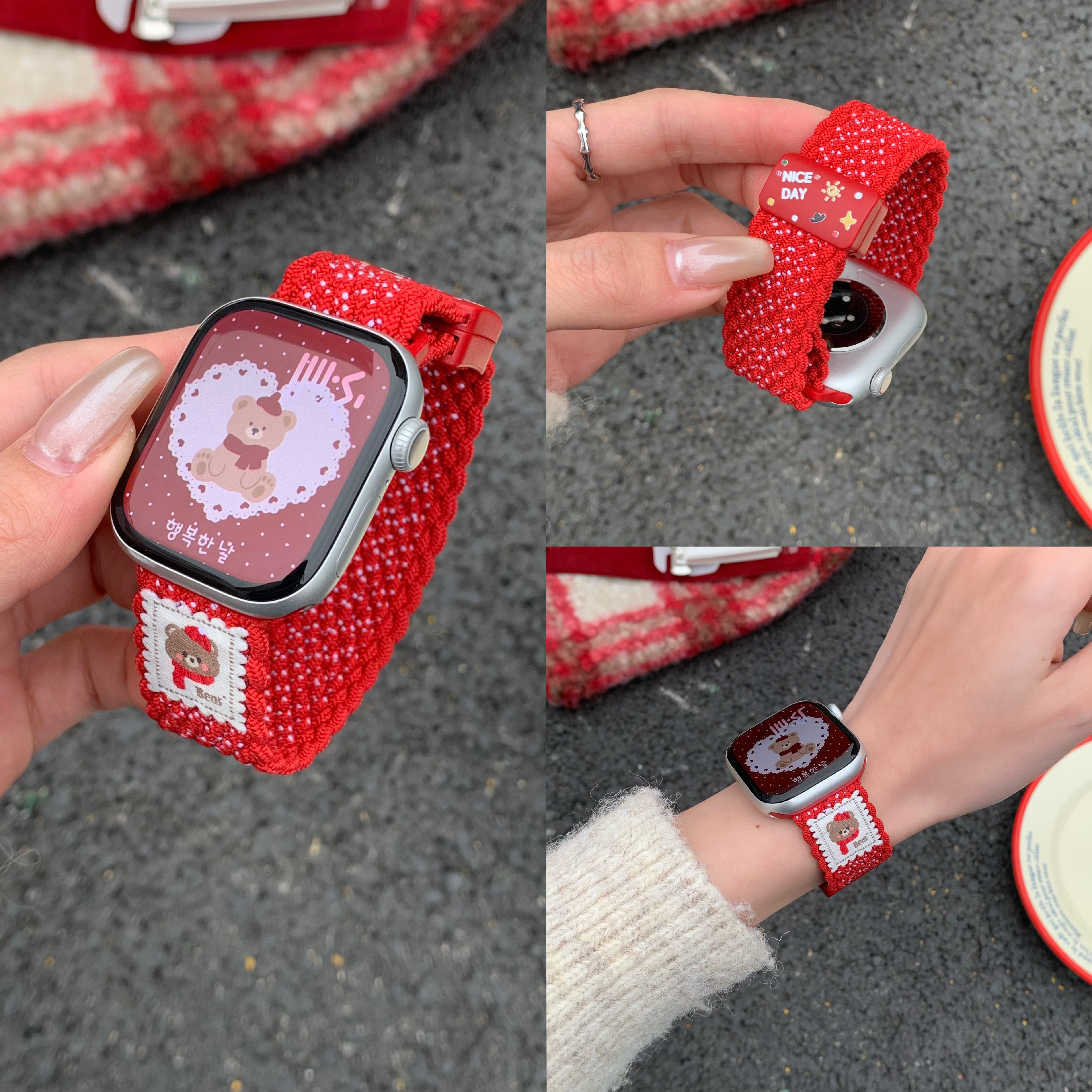 适用学生小手腕表带35MM华强北S12Max智能手表watch11磁吸编织S10