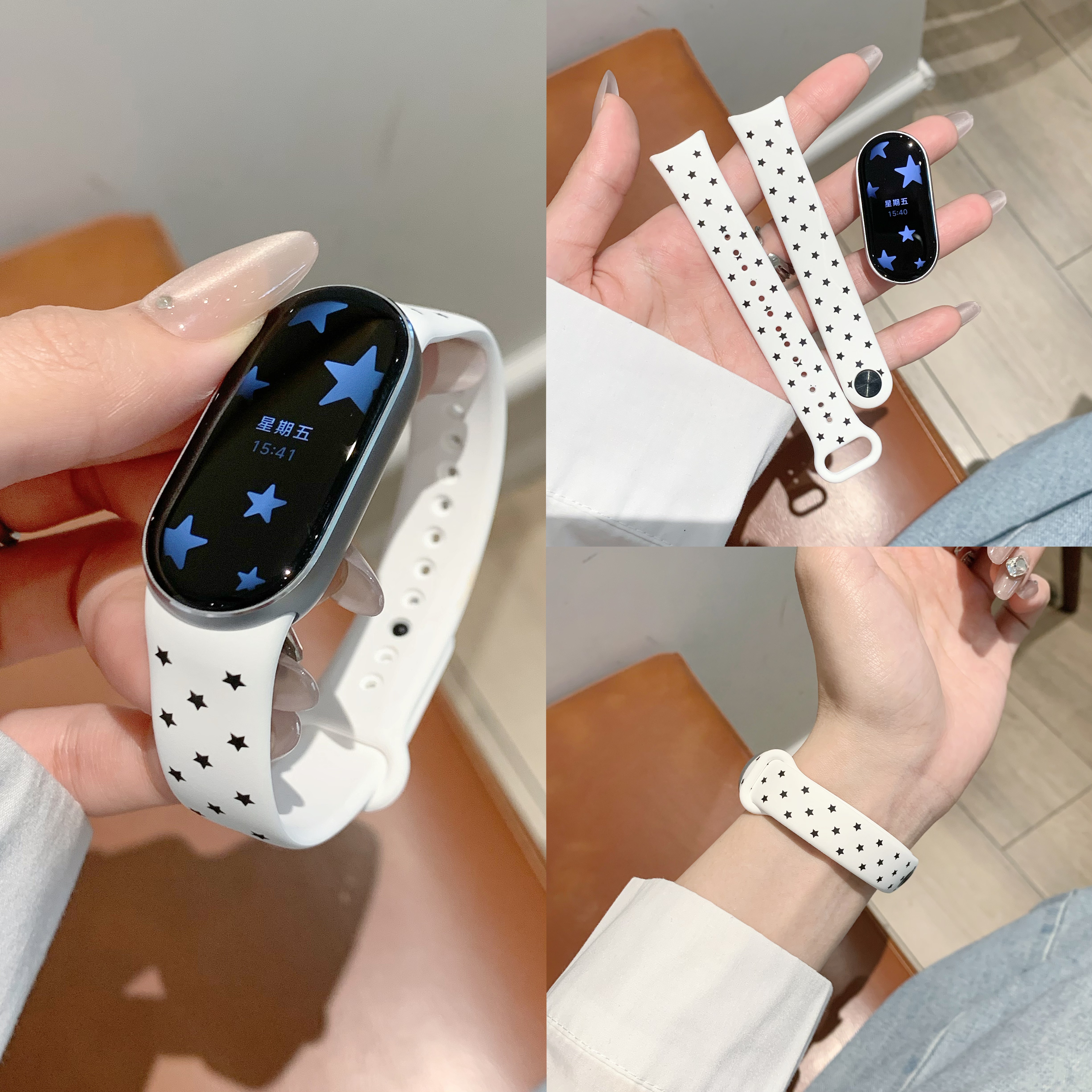 适用小米手环10/9/8NFC陶瓷版编织颜值韩系表带情侣款男女生运动