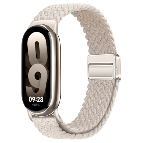 适用小米9手环表带8代手表腕带nfc运动9PRO磁吸编织替换透气尼龙