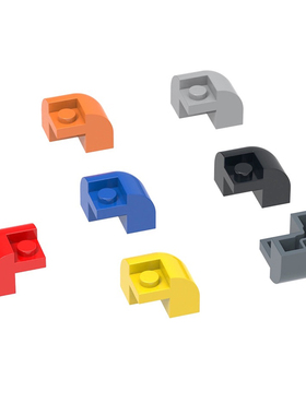 国产积木 67810 益智小颗粒 2x2转角弧形砖MOC拼插零配件