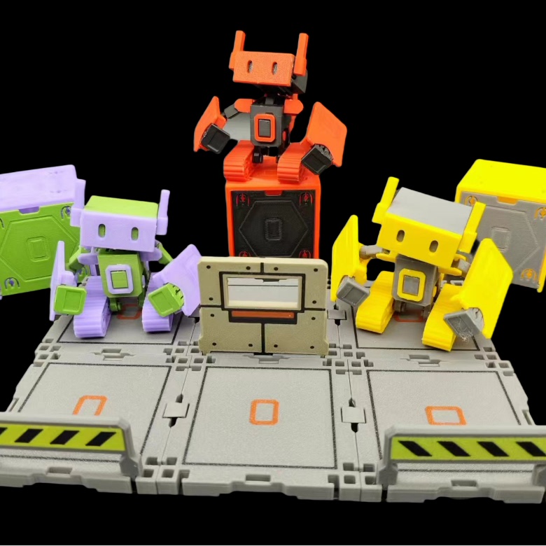 益智拼装积木变形机器人玩具模型原创机甲潮玩 0号幼崽创意手工