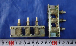 波段琴键健开关 三位按键开关 单选互锁 长76mm 高25mm(不含按键)