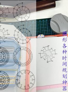 新款chronodex印章时间轴印章手账创意印章12/24时间饼包邮