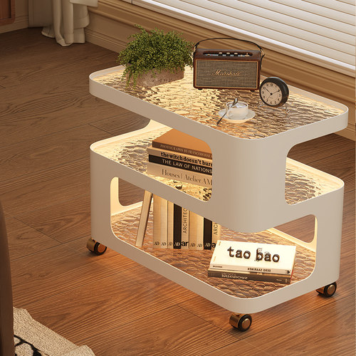 小户型轻奢可移动沙发小茶几边几