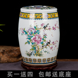 景德镇陶瓷米缸米桶30斤50斤有盖平盖储物缸腌菜腌肉缸水缸油缸