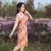 短袖 连衣裙华艺嘉年正品 旗袍裙年轻款 高档优雅修身 时尚 女士夏季