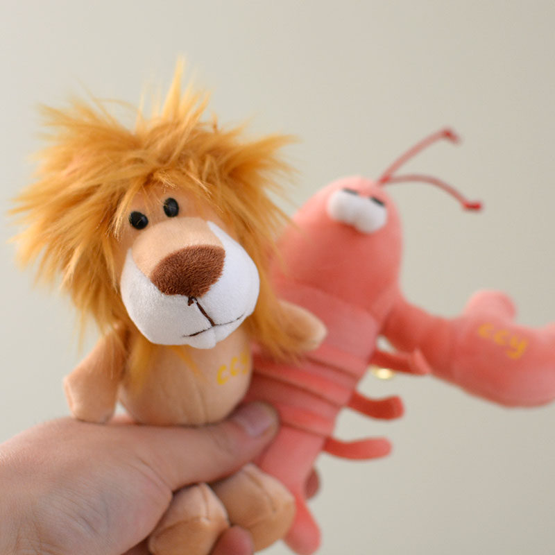 油爆虾小龙虾挂件毛绒书包挂饰钥匙扣狮子高贵小王子蔡程昱同款