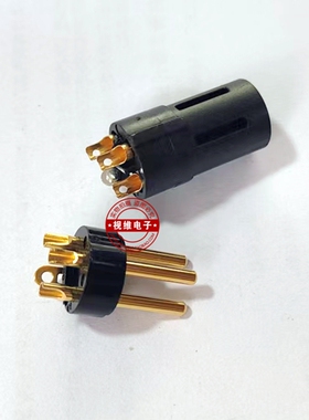 瑞式铜针镀金芯3芯卡龙头调音台插平衡公母卡农头三芯卡龙头配件