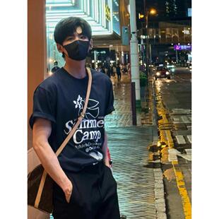 白敬亭同款t恤男女灰色飞鸽短袖重磅潮牌休闲百搭T恤半袖上衣