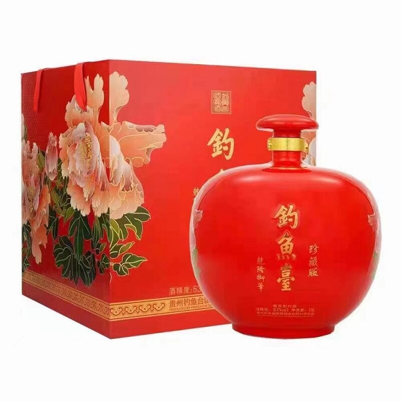钓鱼台珍藏版 福星高照鸿运当头 53度酱香型白酒 10L*2坛装摆柜