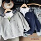 170码 宽松休闲卫衣外套100 段 中大童连帽开衫 儿童连帽外套春秋款
