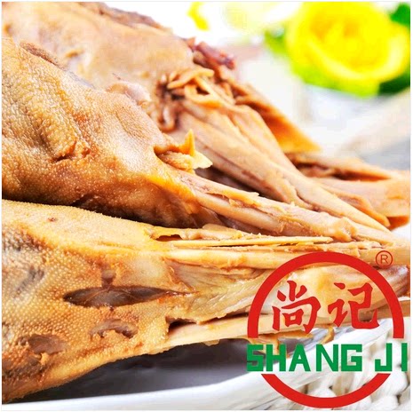 正宗尚记盐焗卤味香辣鸭头鸭下巴带鸭舌休闲零食开袋即食新鲜现做