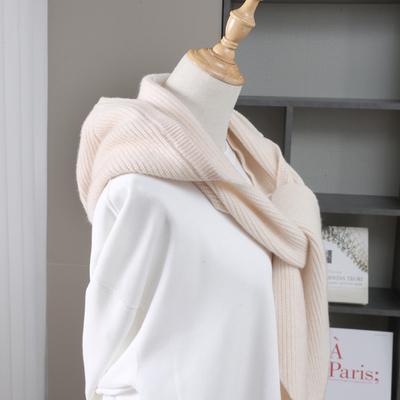 秋冬100%纯羊毛系带围巾连帽女带帽假领子保暖披肩针织围脖假衣领