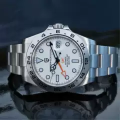Pagani Men's GMT Automatic Mechanical Watch 1682 - Stainless Steel, Water Resistant, Luminous, Date