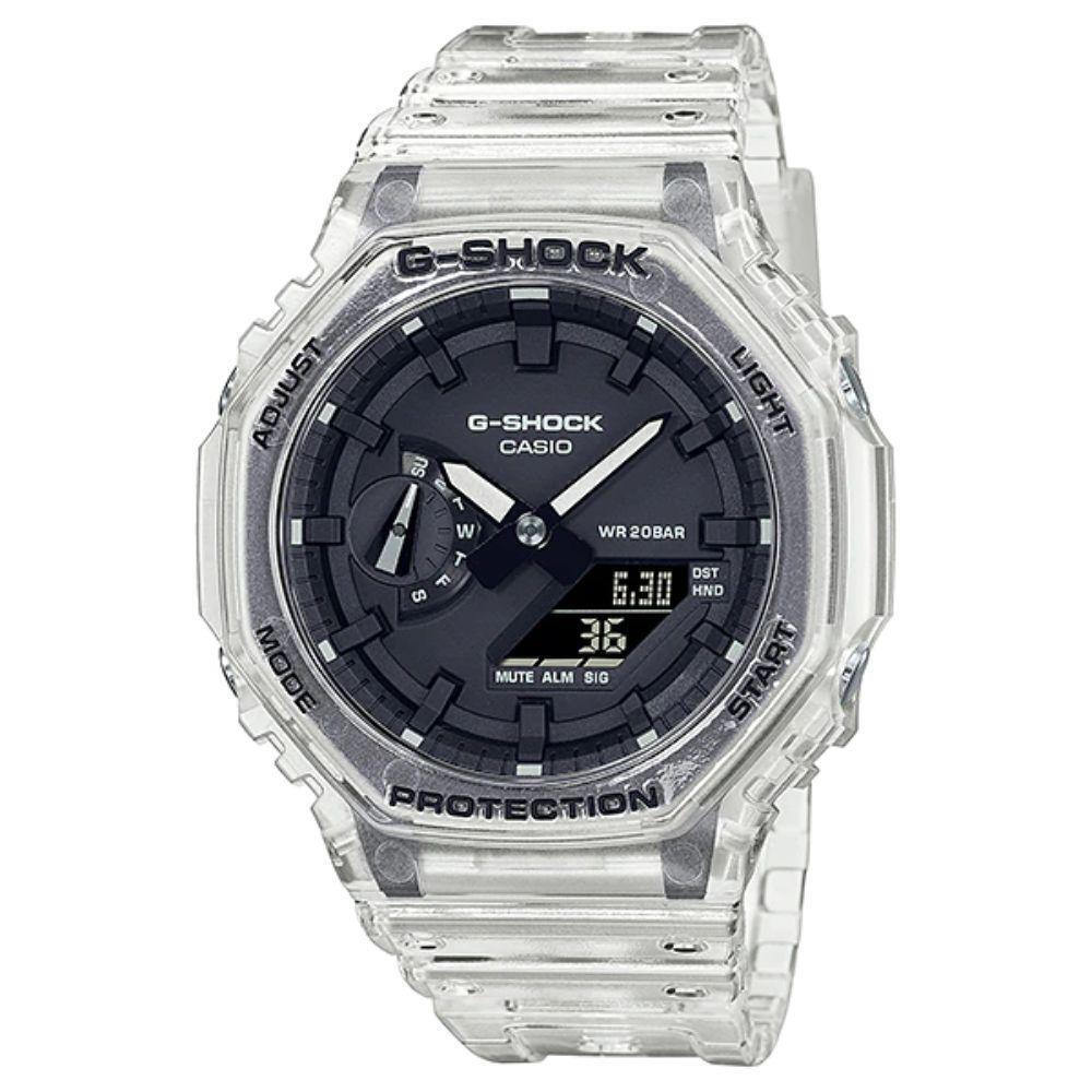 CASIO卡西欧G Shock透明树脂表带男士手表GA 2100SKE 7ADR-封面