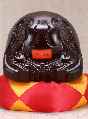 工艺佛堂木鱼金泽柚木纯手工摆件