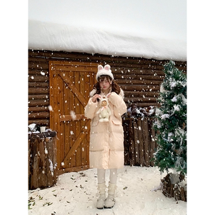 「小鸟原创」泡芙奶昔长款 洋气轻薄外套巨好看 羽绒服女冬2025新款