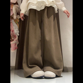 拿铁咖啡 复古宽松灯芯绒西装 阔腿裤 「小鸟自制」 山本裤 ～