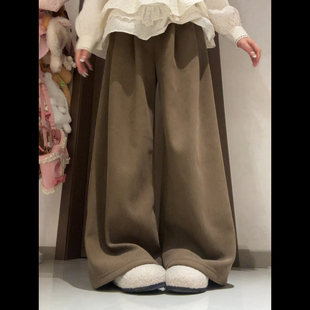 「小鸟自制」“拿铁咖啡”复古宽松灯芯绒西装阔腿裤山本裤～