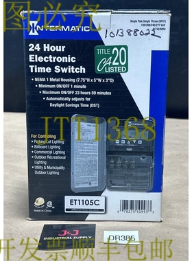 原装供应- Intermatic ET1105C 24小时电子时间开关 NEMA1 SPST +