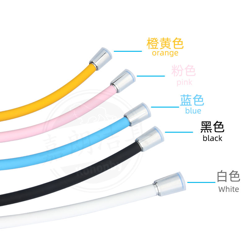 加厚防爆硅胶热水淋浴浴室洗澡管子黑色花洒软管四分通用喷头接管