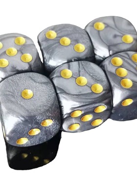 18号骰子黑色筛子点数圆角酒吧棋牌聚会喝摇盅珍珠精美包邮满就减