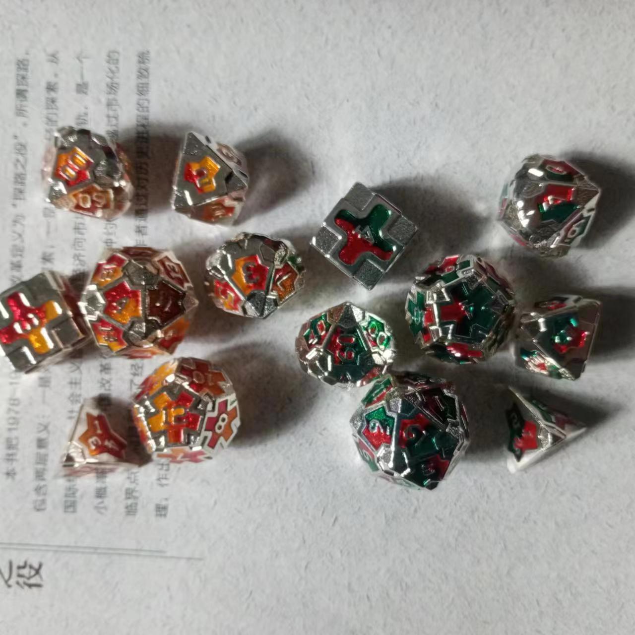金属数字骰子dnd桌游coc跑团