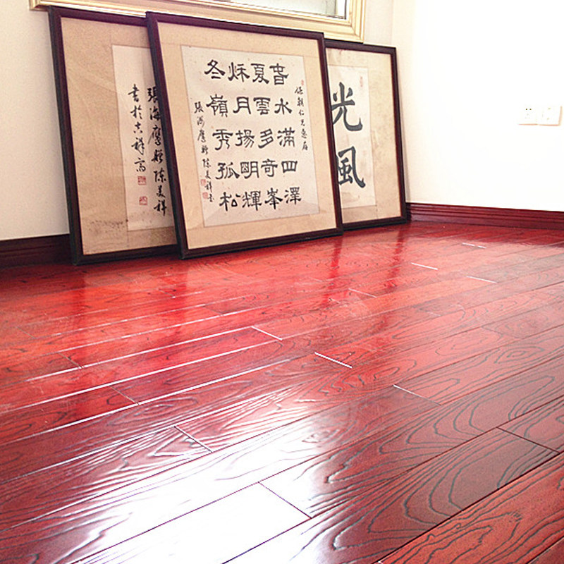 厦门木地板18mm高档仿古纹手实木地板