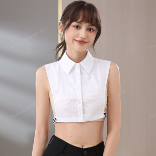 小尖领白色纯棉假领子女春秋冬新款内搭打底假衬衫领百搭西装假领