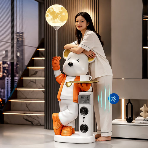 暴力熊高级感落地摆件钥匙托盘