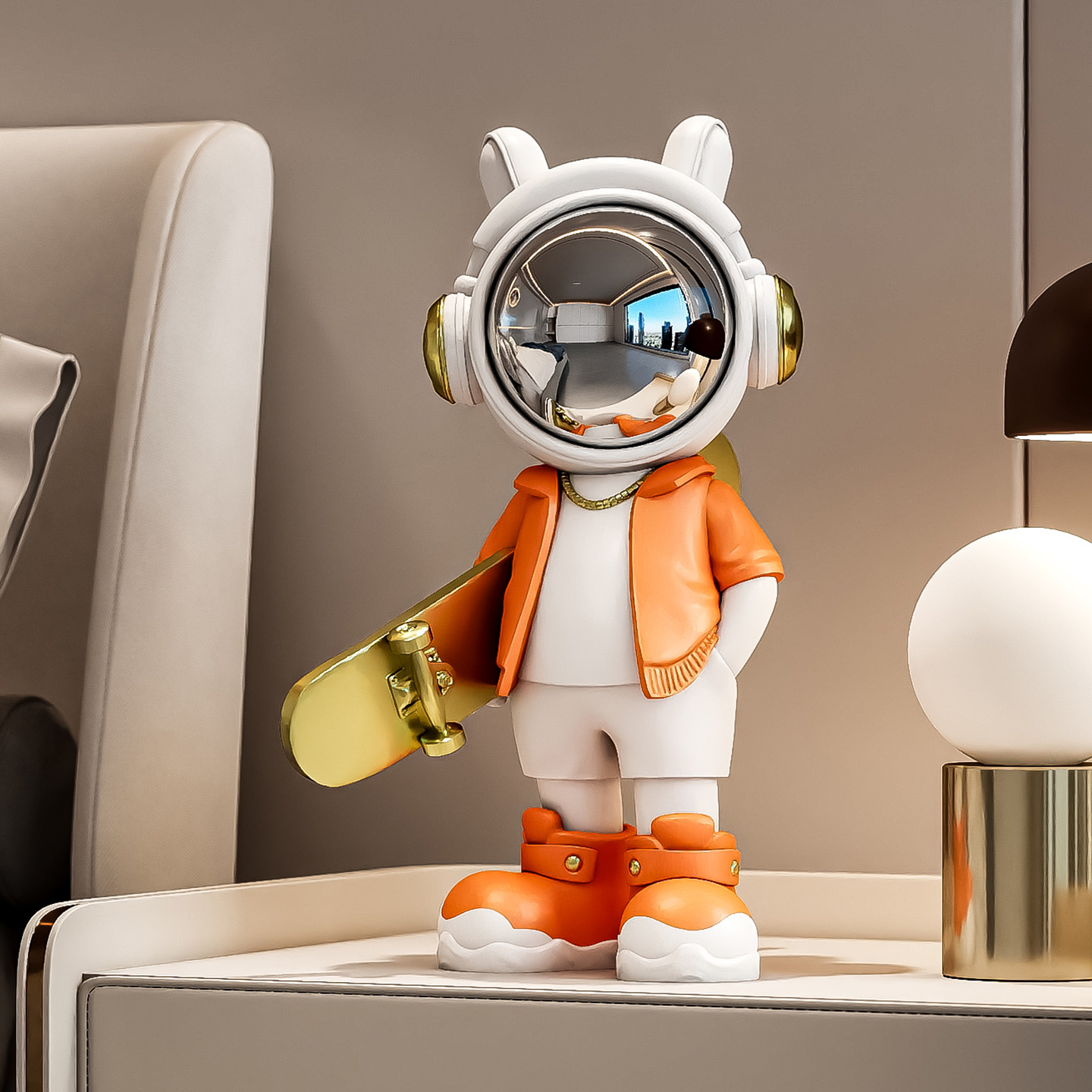 创意太空人桌面摆件原创设计